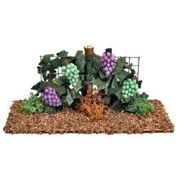 Vineyard with black and white grapes cm 11x5x5 h