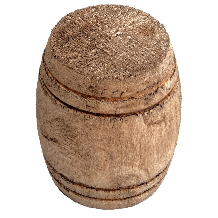 Barril de madera cm ø 3x3,6 h miniaturas belén