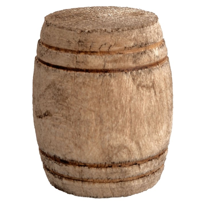 Botte in legno cm ø 3x3,6 h minuterie presepe