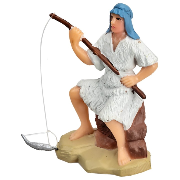 Fisherman with rod series 8 cm