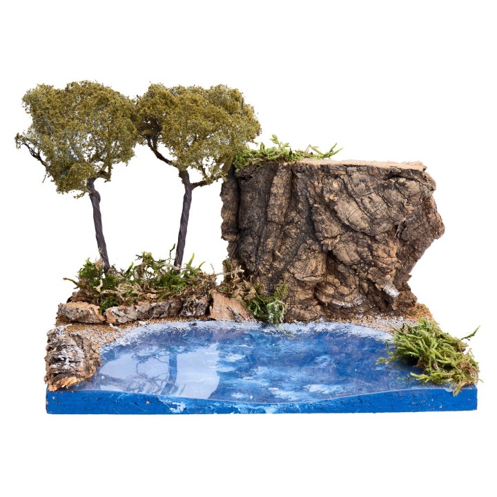 Ambientación marina con vegetación cm 19x14,5x13 h