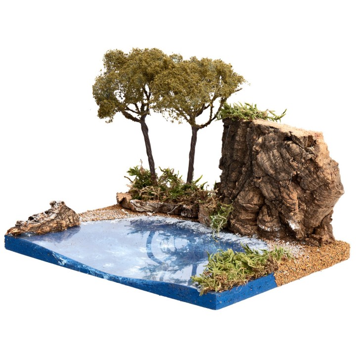 Marine setting with vegetation cm 19x14.5x13 h