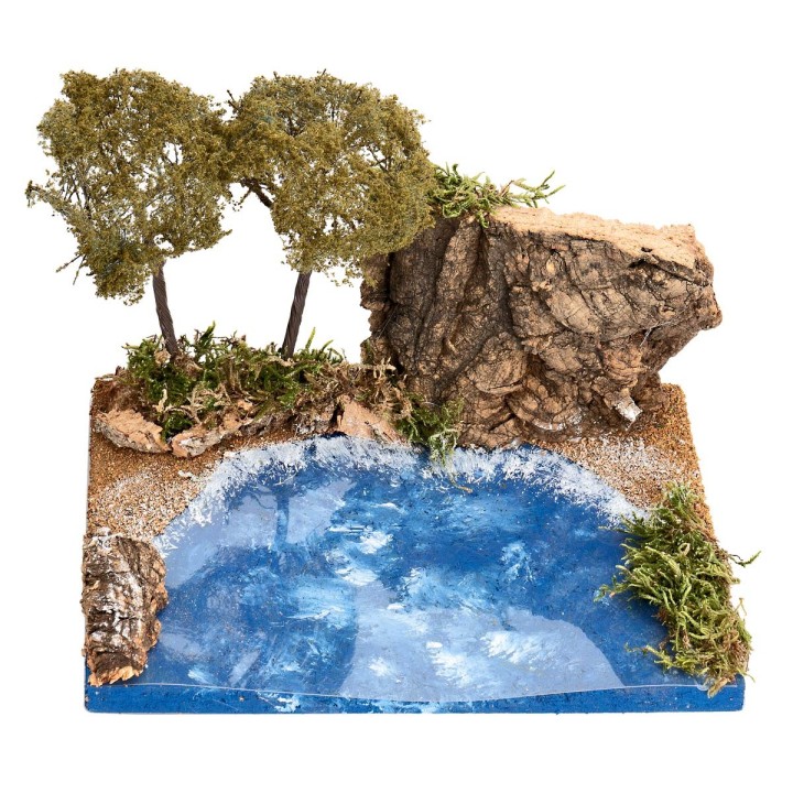 Marine setting with vegetation cm 19x14.5x13 h