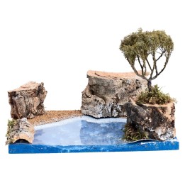 Paesaggio marino con isolotto cm 19x14,5x13 h