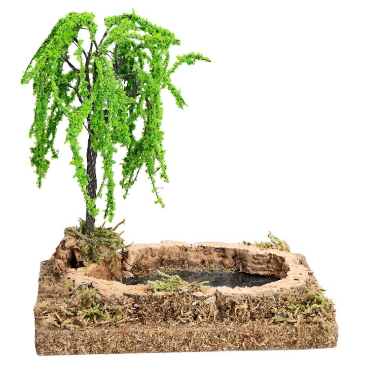 Pond with depth effect with plant cm 12.5x8.5x14 h