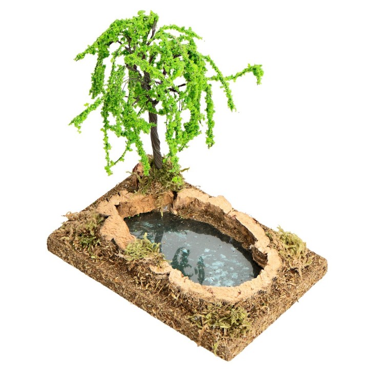 Pond with depth effect with plant cm 12.5x8.5x14 h