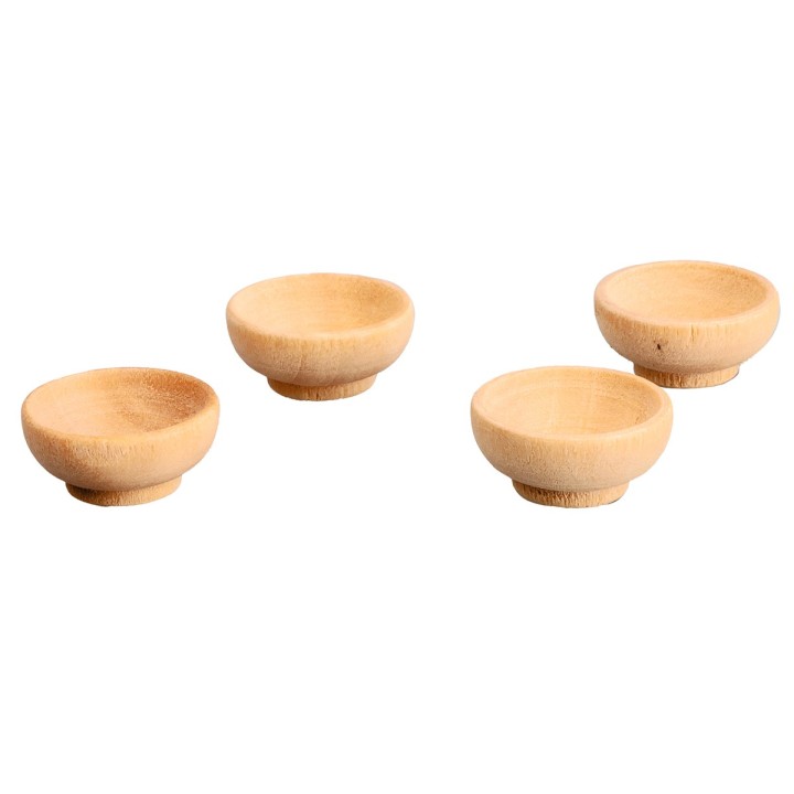 Set de 4 cuencos de madera ø 1,5 cm