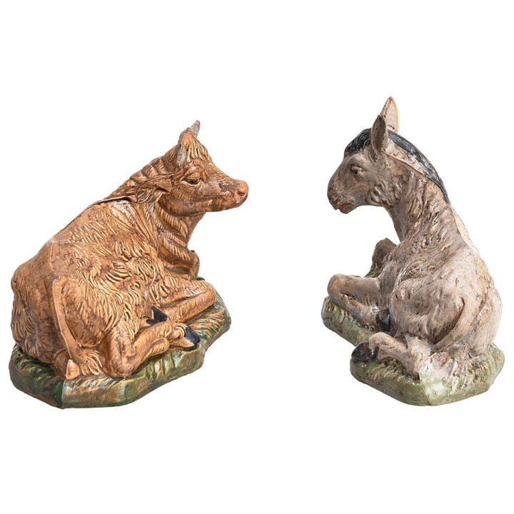 Set bue e asino Lux per statue h 10 cm Euromarchi