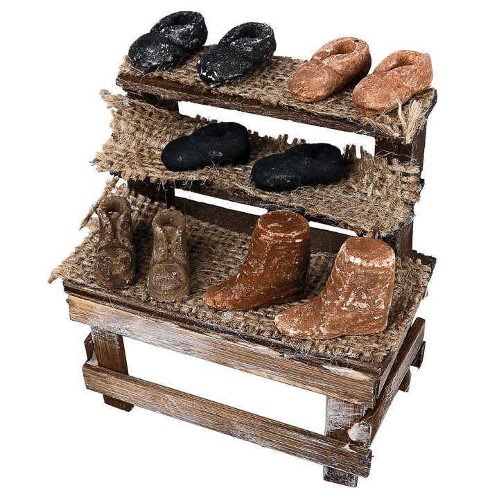 Wooden stall of the shoemaker cm 9x5x11 h