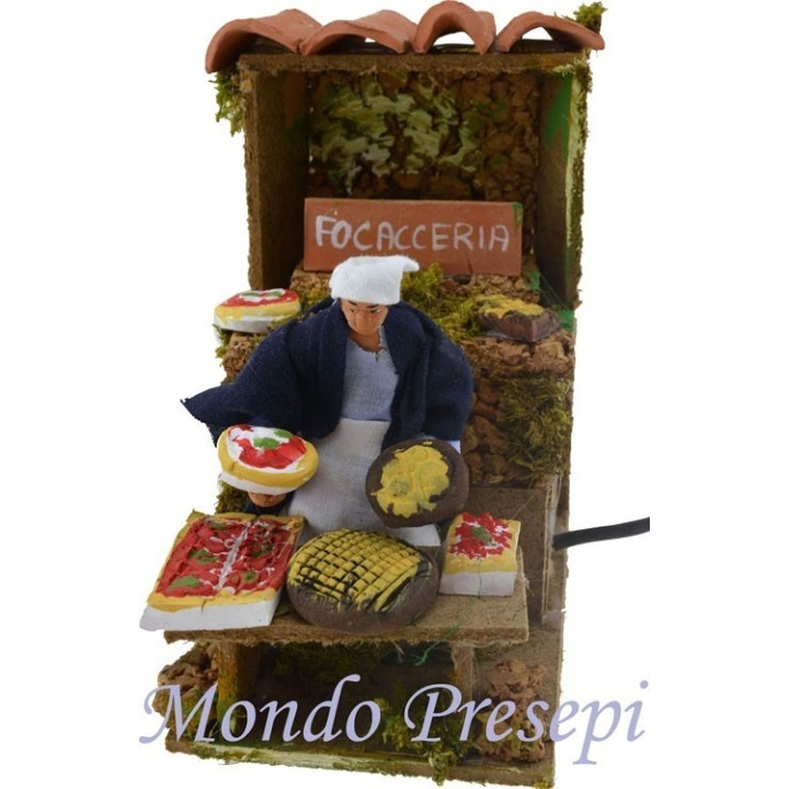 Vendedor de pizzas en movimiento