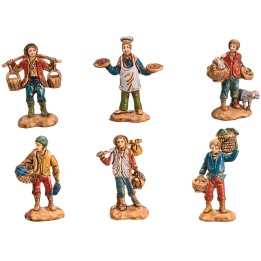 Set of 6 Euromarchi statues 4 cm