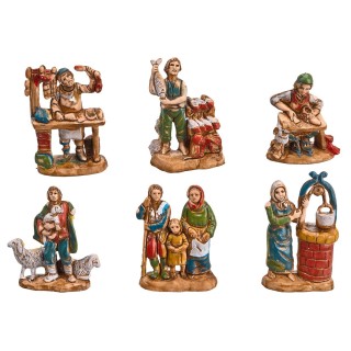 Set of 6 figurines 3,5 cm Euromarchi