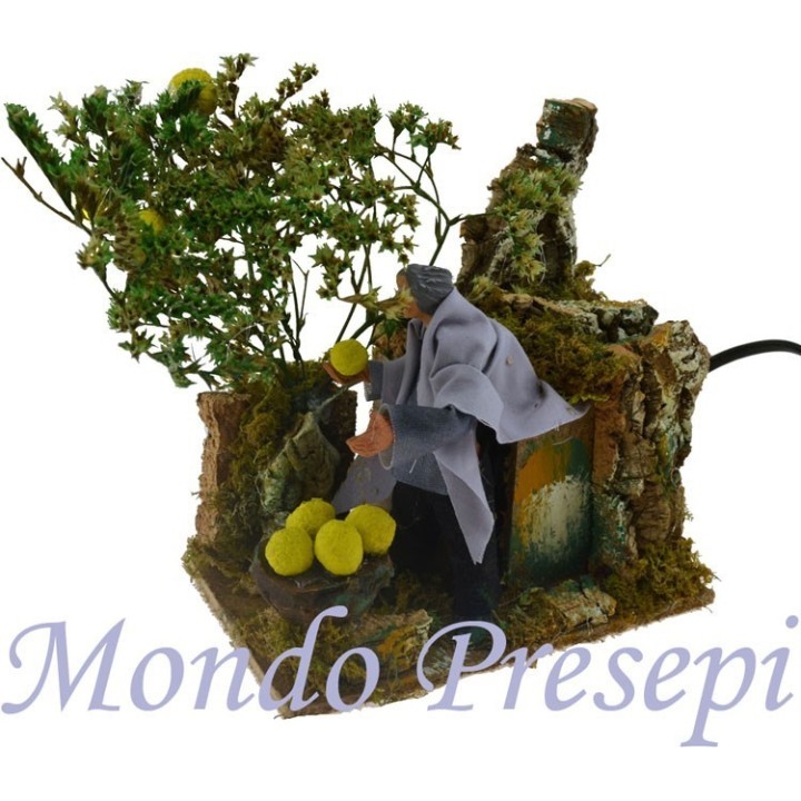 Recolector de limones en movimiento