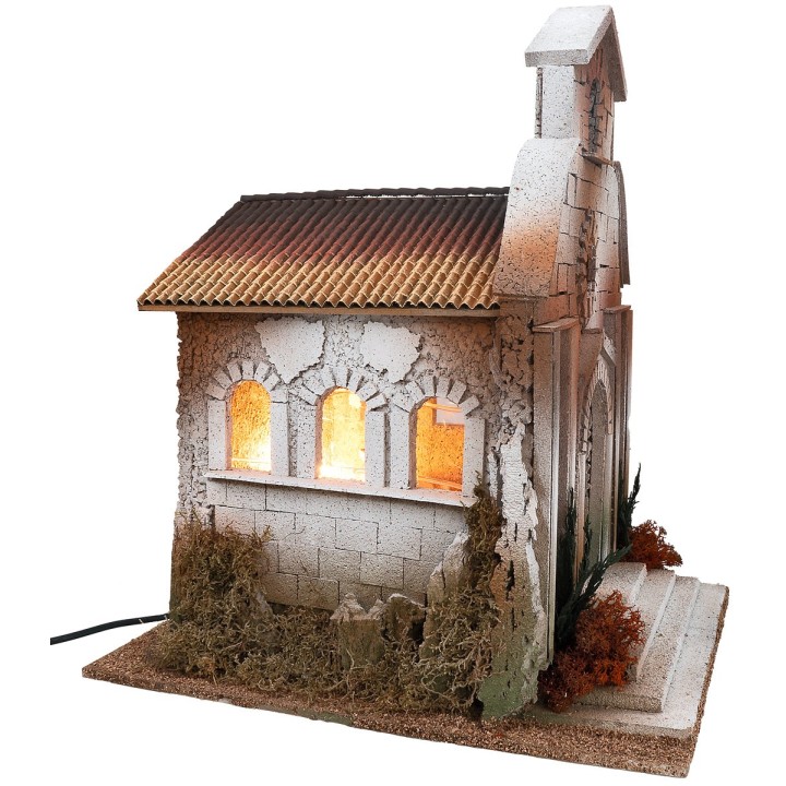 Church with bell tower for statues from 12-15 cm