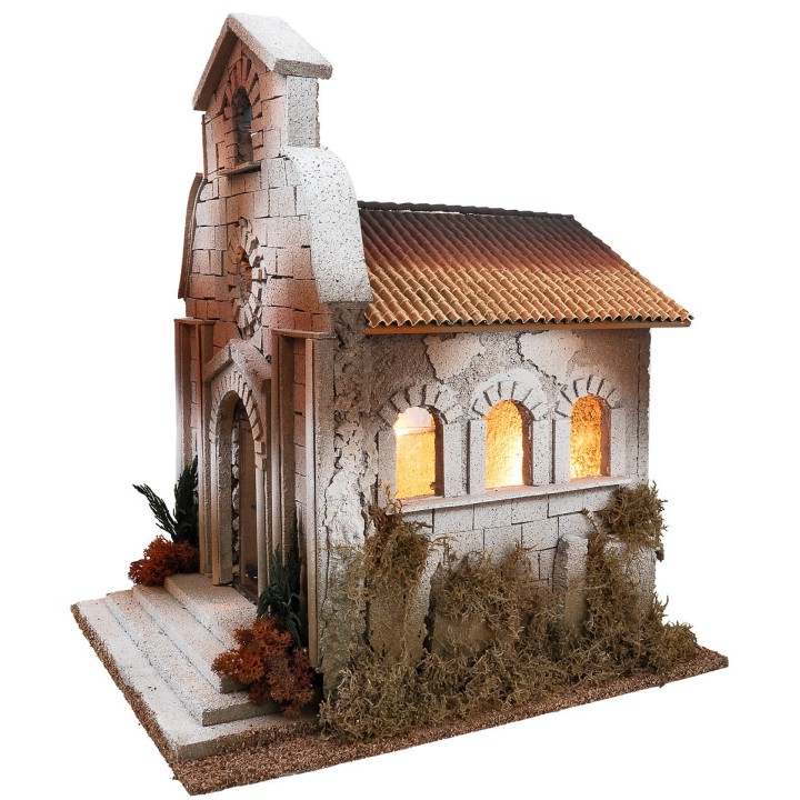 Chiesa con campanile per statue da 12-15 cm