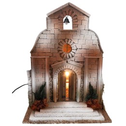 Chiesa con campanile per statue da 12-15 cm