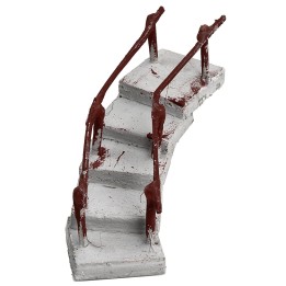 Scala curva con corrimano rivolto verso destra h 6 cm
