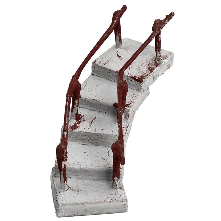 Scala curva con corrimano rivolto verso destra h 6 cm