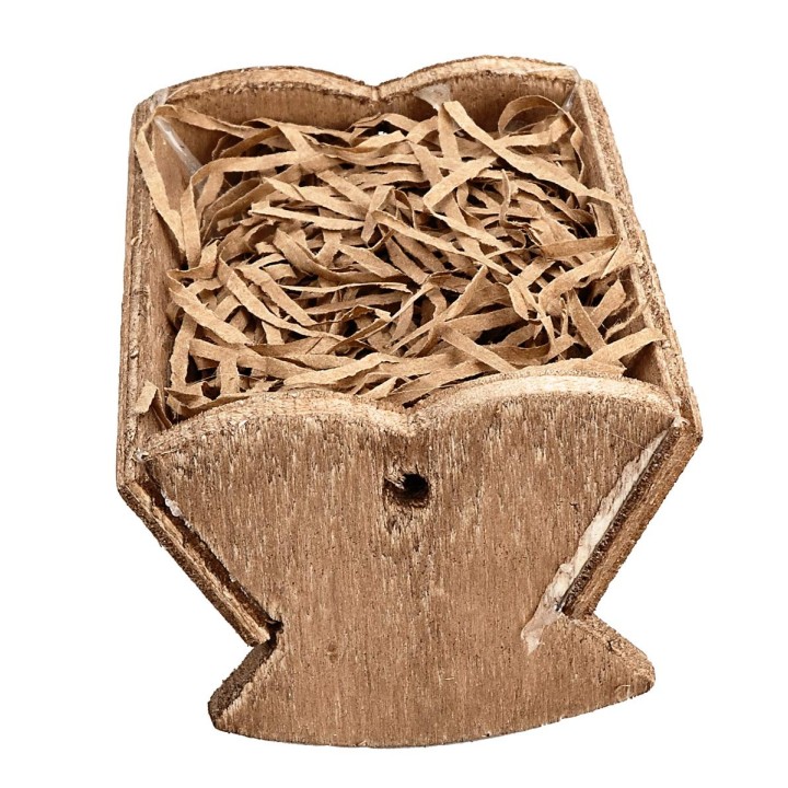 Wooden manger with hay cm 6.5x4.7x3.5 h