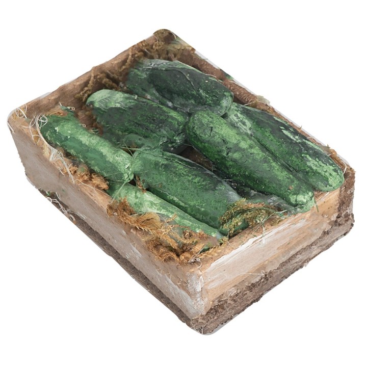 Cassetta in legno con cetrioli cm 4x3x2 h