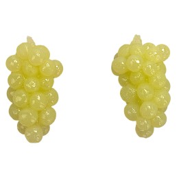 Set de 2 racimos de uvas blancas de 2,5 cm