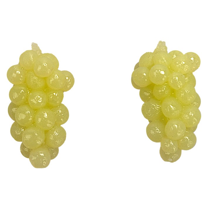 Set de 2 racimos de uvas blancas de 2,5 cm