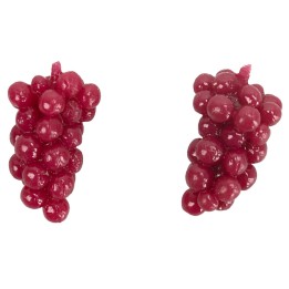 Set de 2 racimos de uva roja de 2,5 cm