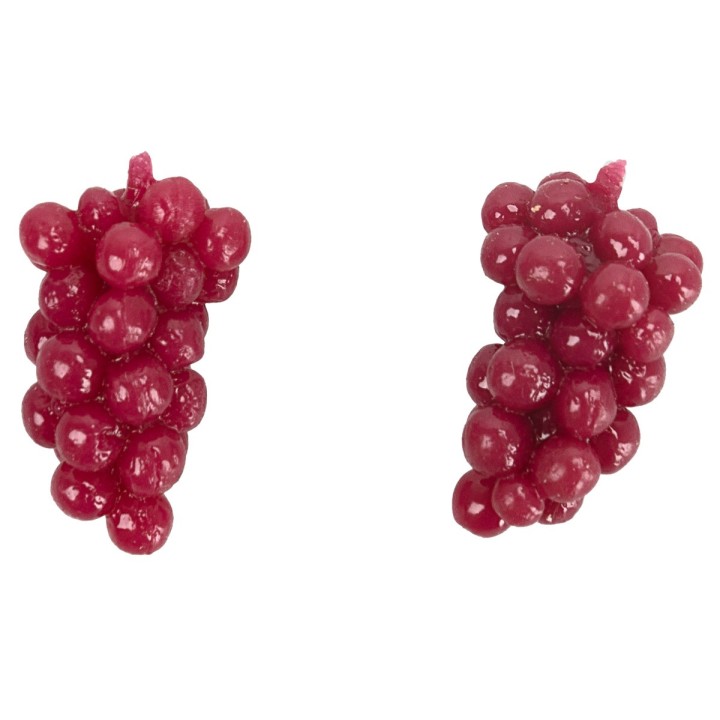 Set 2 grappoli uva rossa cm 2,5