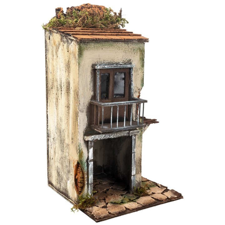 copy of Casa napolitana de dos pisos con balcón cm 28x20x33,5 h