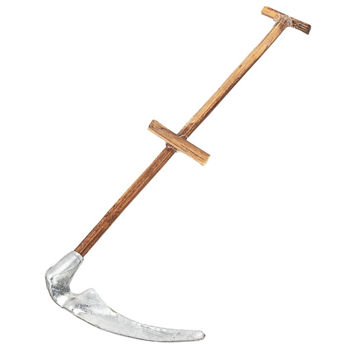 Falce in metallo con manico in legno 9,8 cm