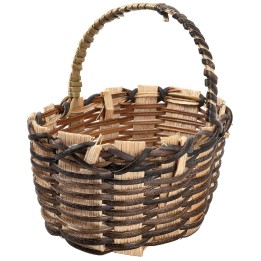 Wicker basket with handle 7.7 h