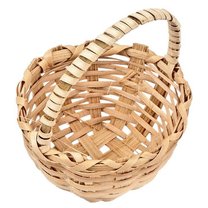 Wicker basket with handle Ø 6.4 cm