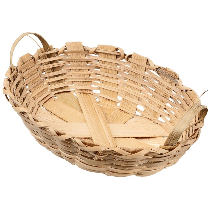 Wicker basket with handle cm 10.3x7.2x4 h