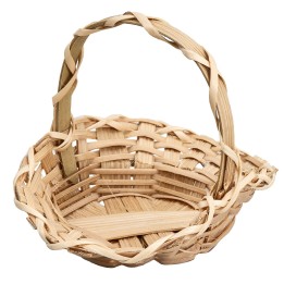 Wicker basket with handle cm 4.5x4.2x4.5 h