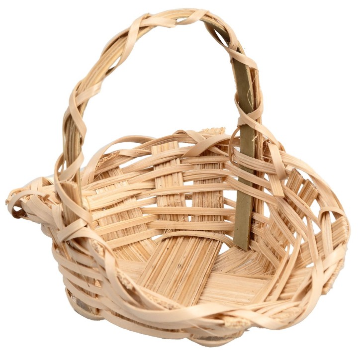 Wicker basket with handle cm 5.5x4,x4.5 h