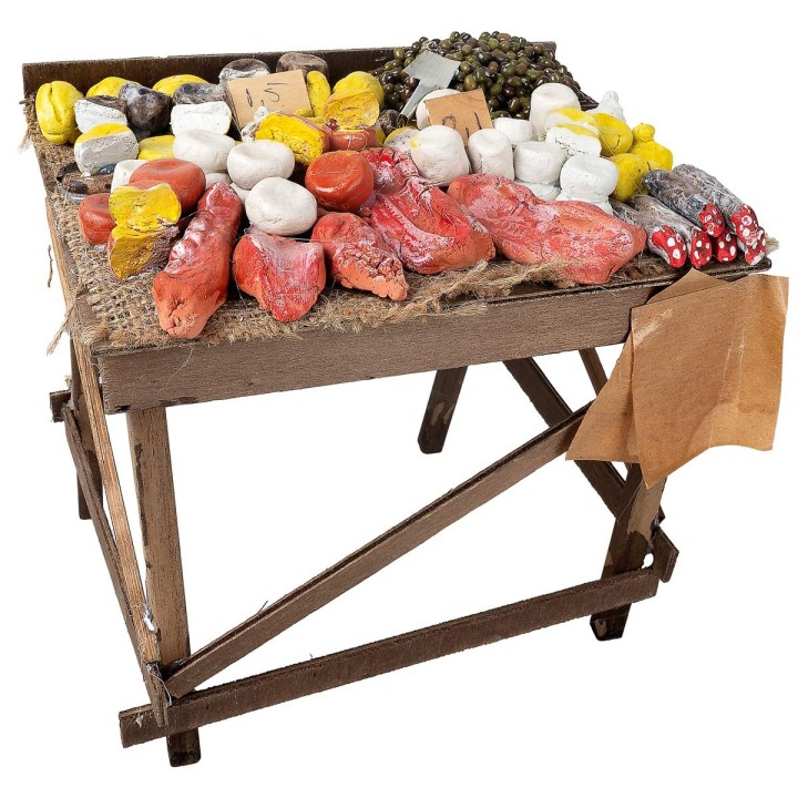 Mixed stall of cold cuts and cheeses cm 20x15x16 h