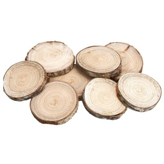 Set de ocho bases de madera Ø 7,3 cm