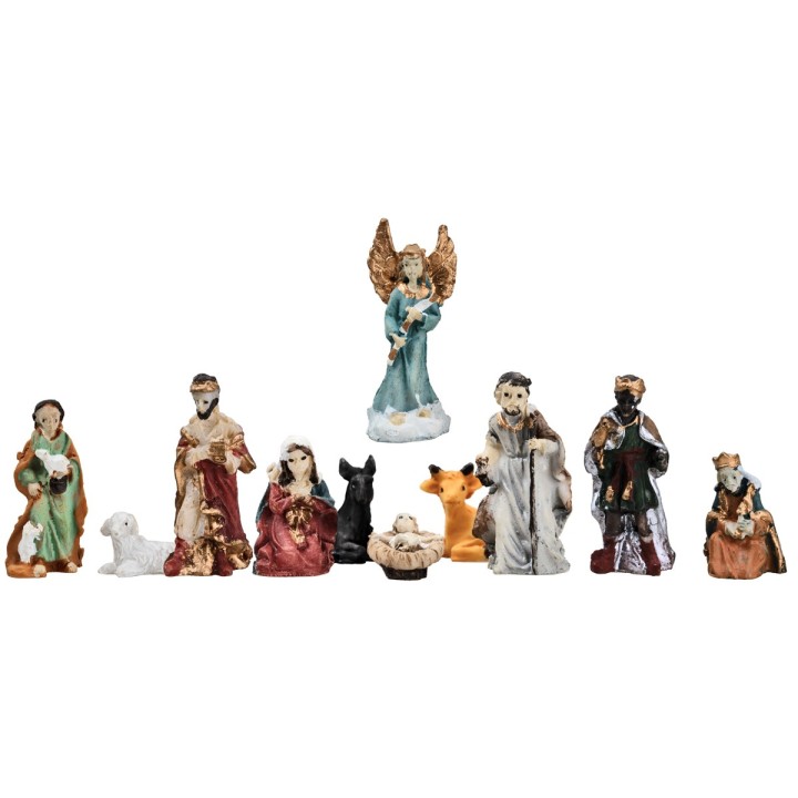 Set Natività 3 cm 11 soggetti per presepe