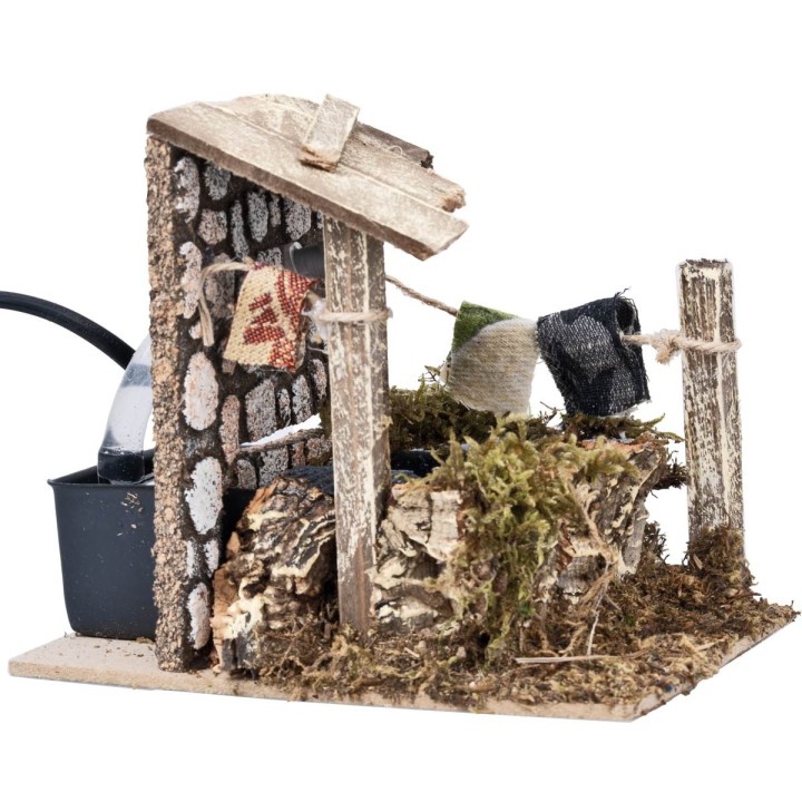 Fountain with jet and electric working pump cm 15.2x10x12.7 h