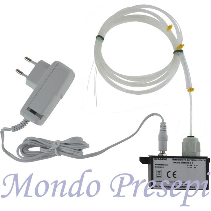 Illuminatore con fascio 30 fibre ottiche presepe alimentatore