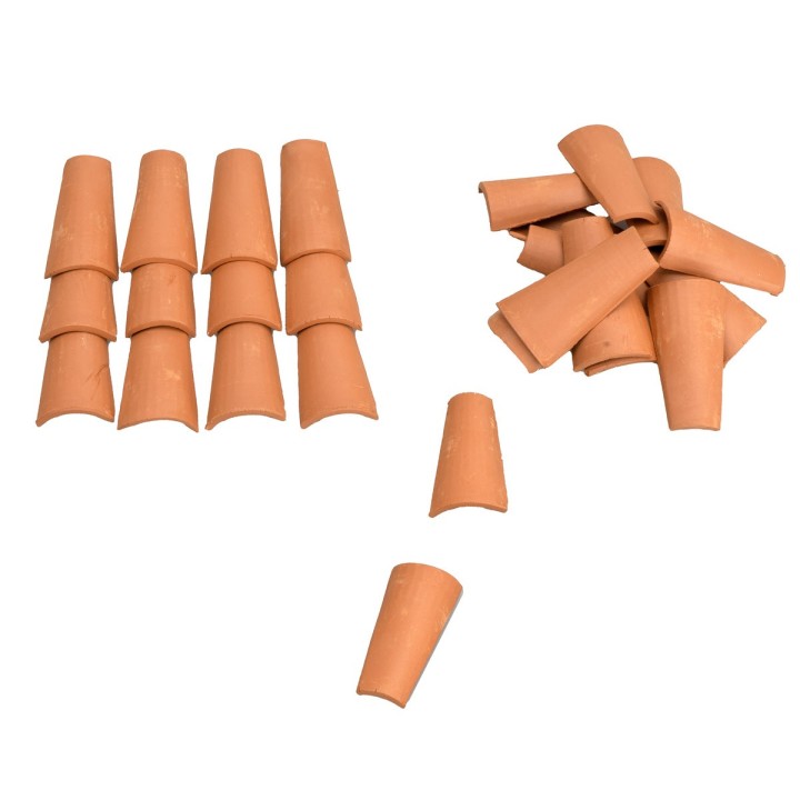 Tiles 50x23x6 mm in terracotta pack of 25 pieces