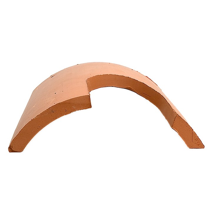 Tegola con porta in terracotta h 22 cm