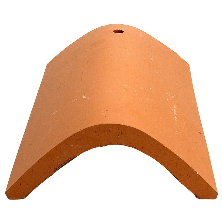 Tegola con foro in terracotta h 15,5 cm