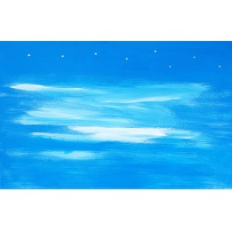 Sky paper for nativity scene with stars 100x70 cm