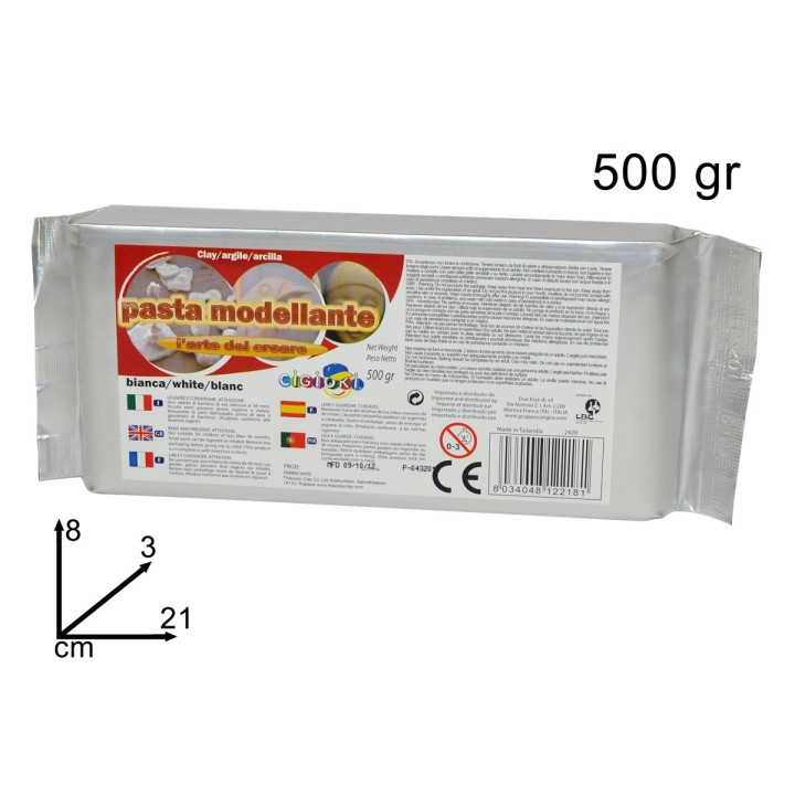 Pasta moldeable blanca 500g