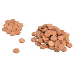 Hexagonal floor Ø 15 mm in terracotta available in