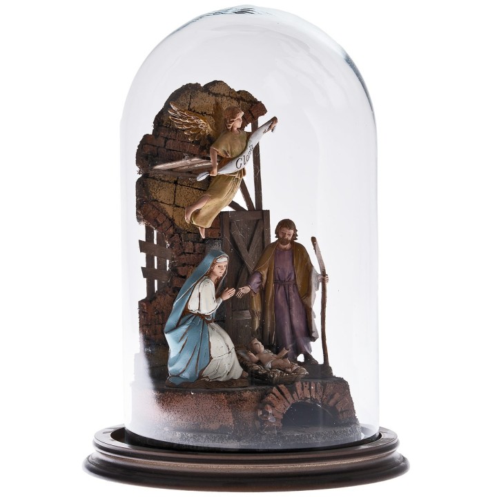 Glass dome with ruined wall ø cm 19.3x28 h