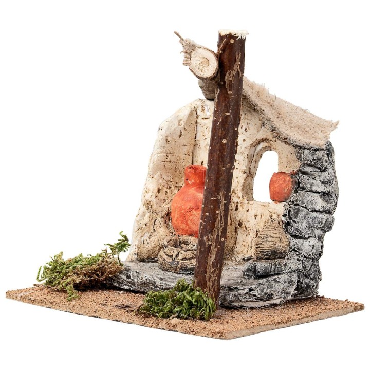 Shop with tent and amphorae cm 15x11.2x14.5 h