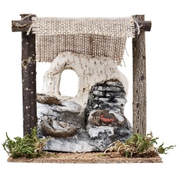 Bottega del pescivendolo con tenda cm 14,2x11,2x14,5 h