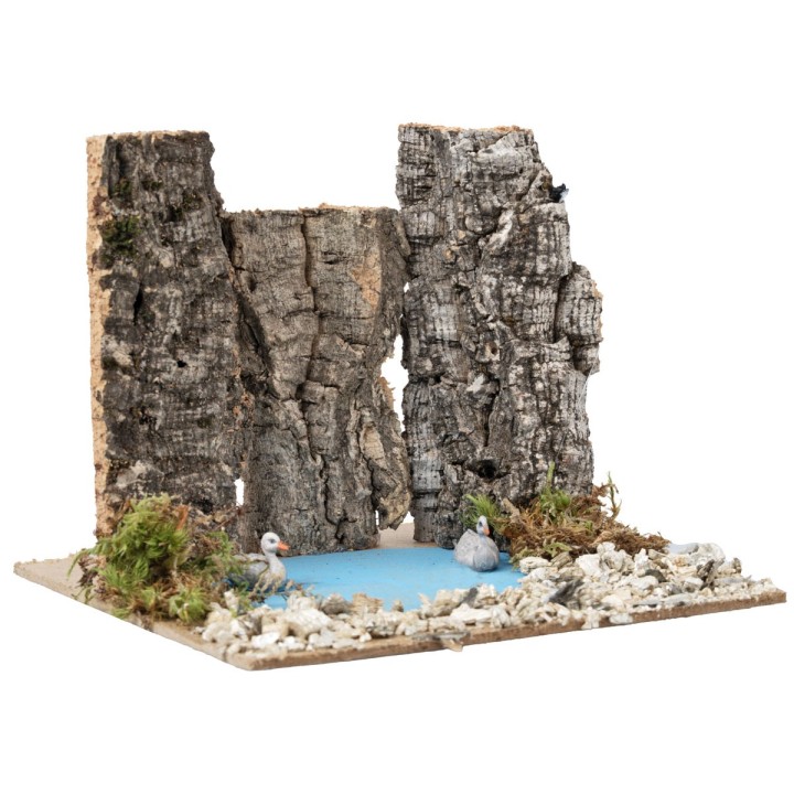 Laghetto con oche cm 15x15x12,2 h